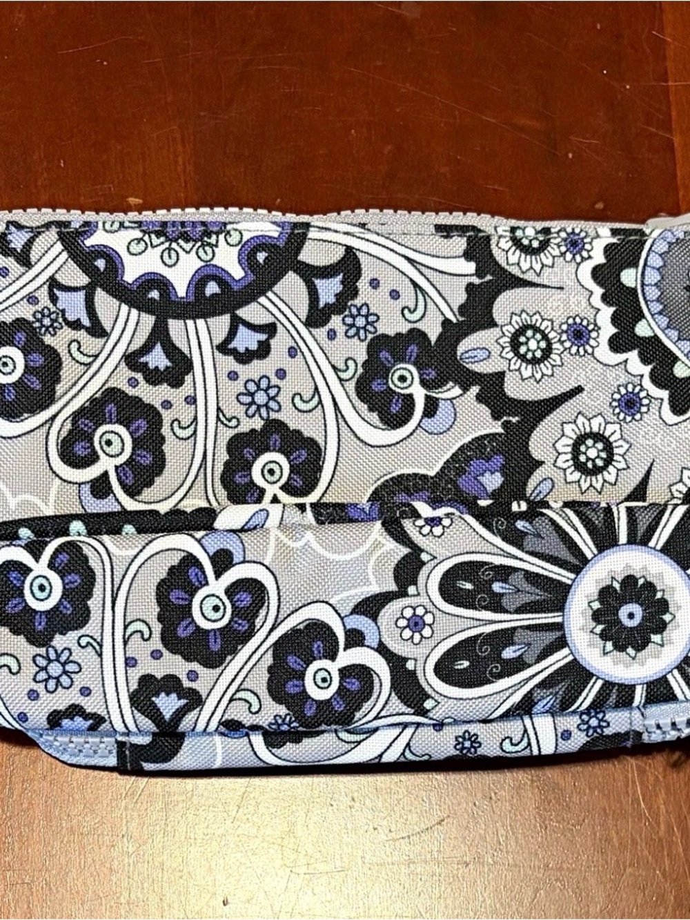 Floral Pattern Women's Crossbody Bag in Black & Lavender